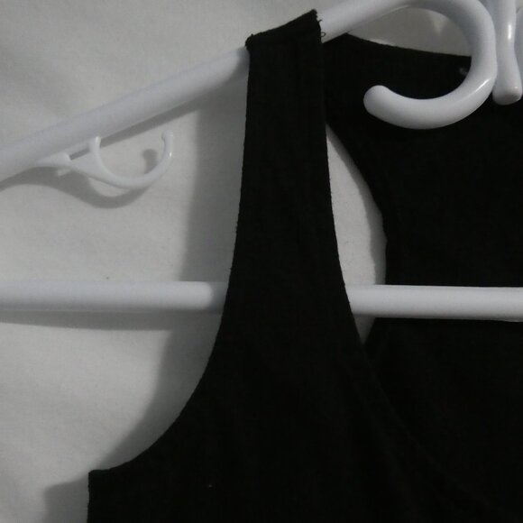 Black Cropped Vest | 10/12 medium | Button Down Front With Pockets - Picture 3 of 14